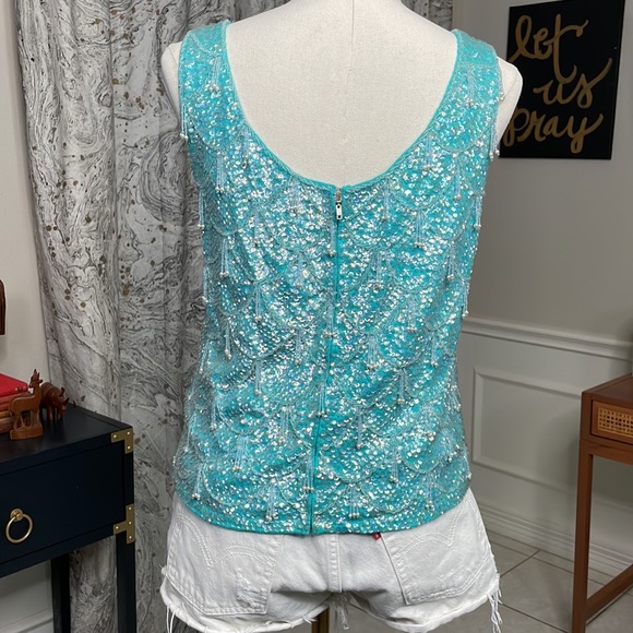 Vintage Cardell Incredible sequin and beaded tank 🤩 - Picture 5 of 10